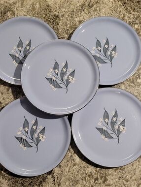 Vintage Homer Laughlin 11 Skytone Blue 10" Dinner Plates Set